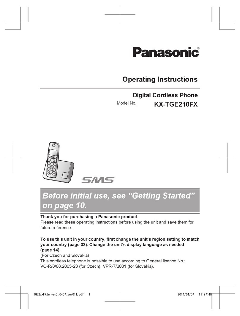 Panasonic KX-TGE210FX User manual