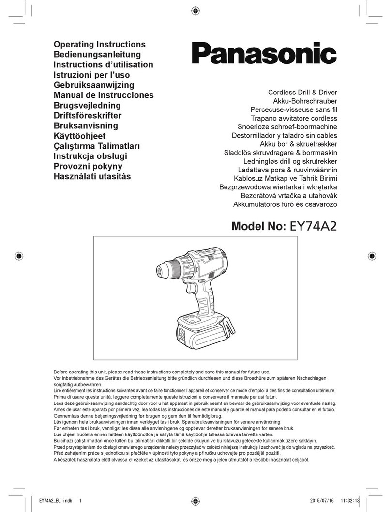 Panasonic EY74A2 operating instructions