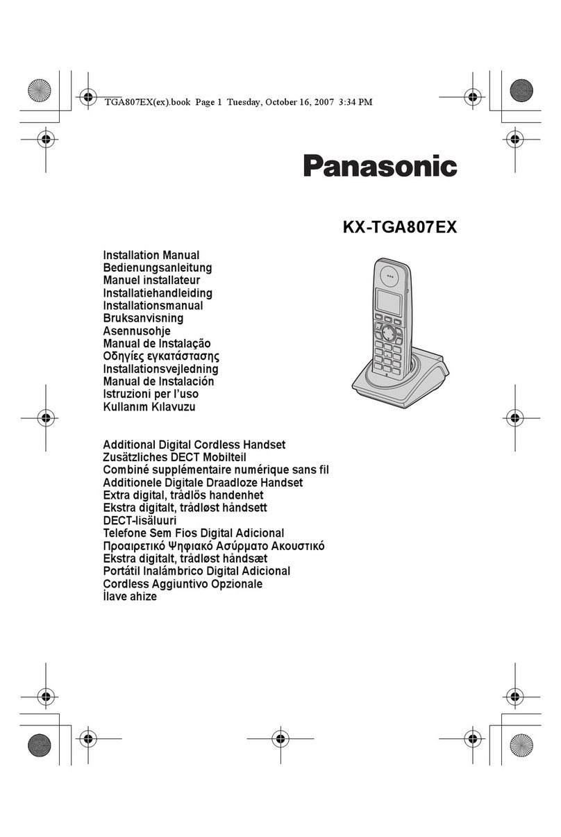 Panasonic KX-TGA807EX installation manual