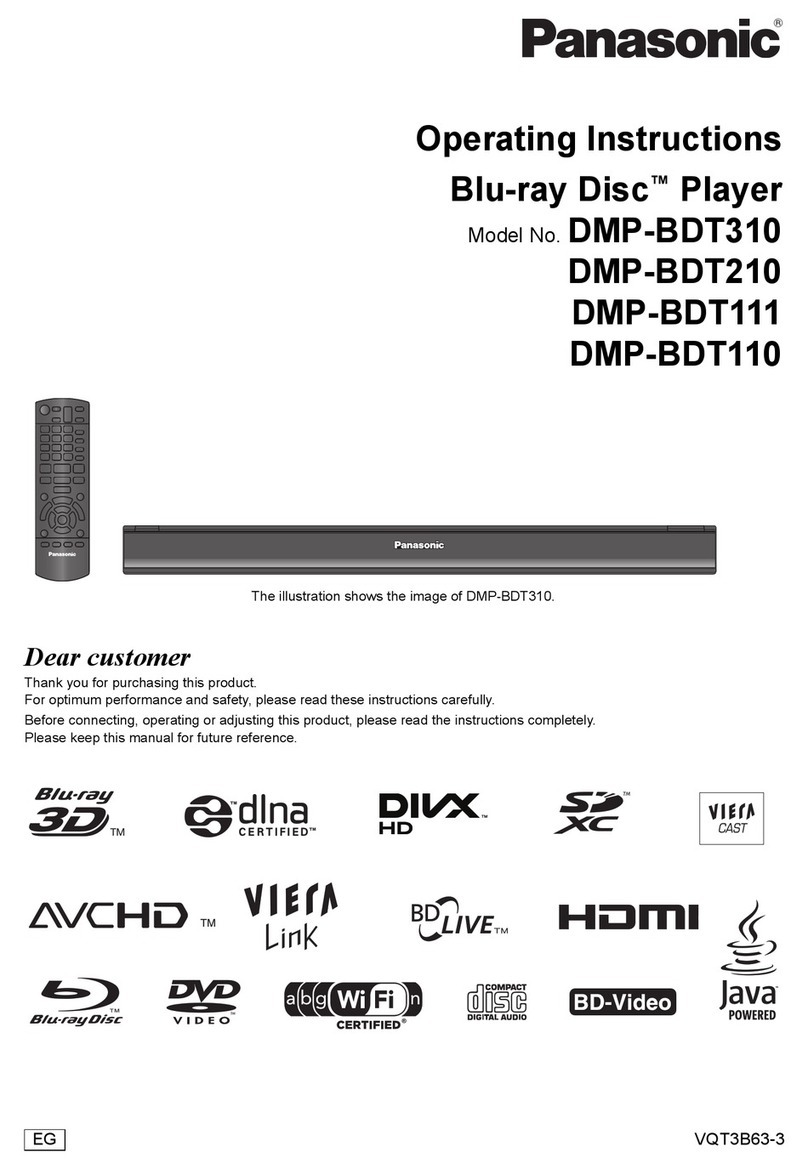 Panasonic DMP-BDT111 User manual