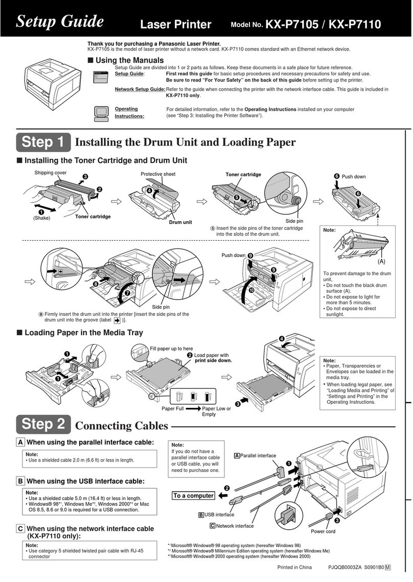 Panasonic KX-P7110 User manual