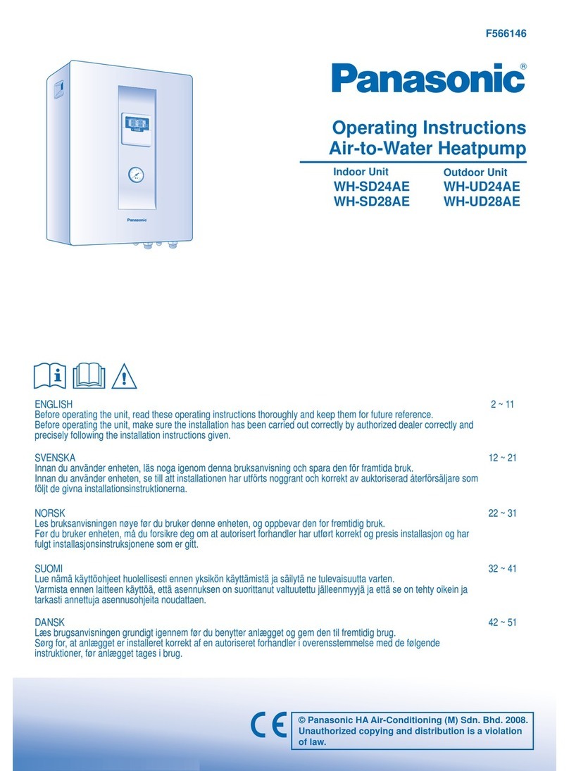 Panasonic WH-UD28AE operating instructions