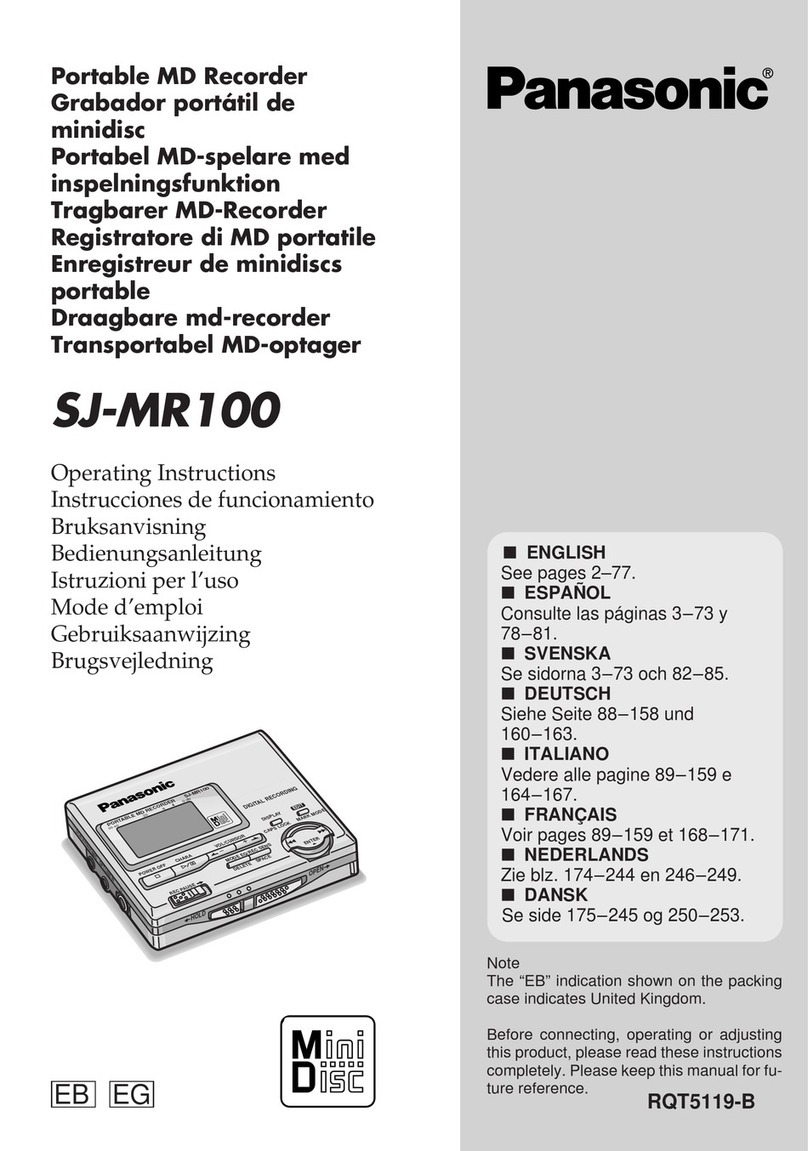 Panasonic SJ-MR100 User manual