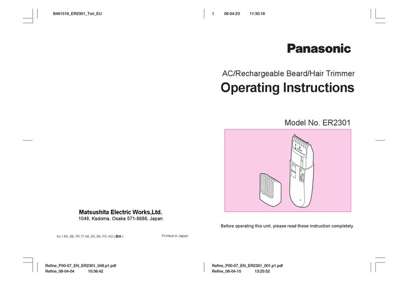 Panasonic ER2301 User manual