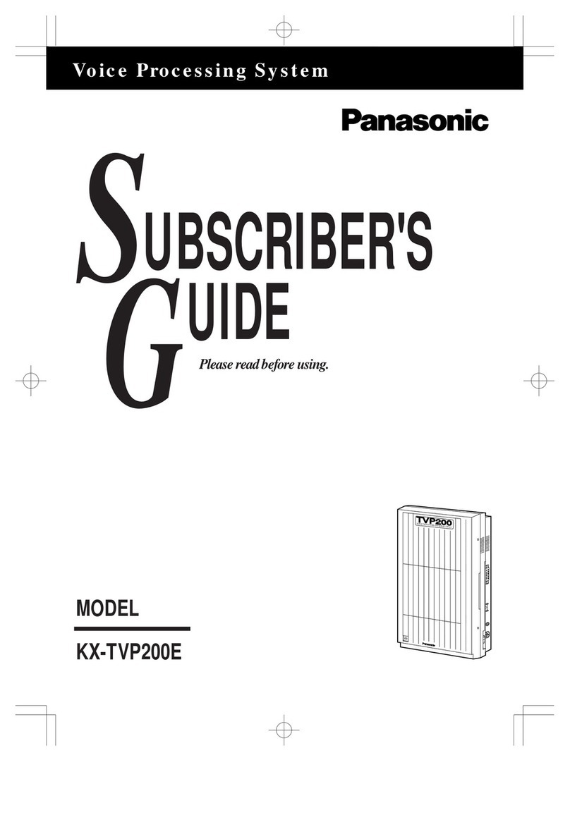 Panasonic KX-TVP200E Subscriber's guide