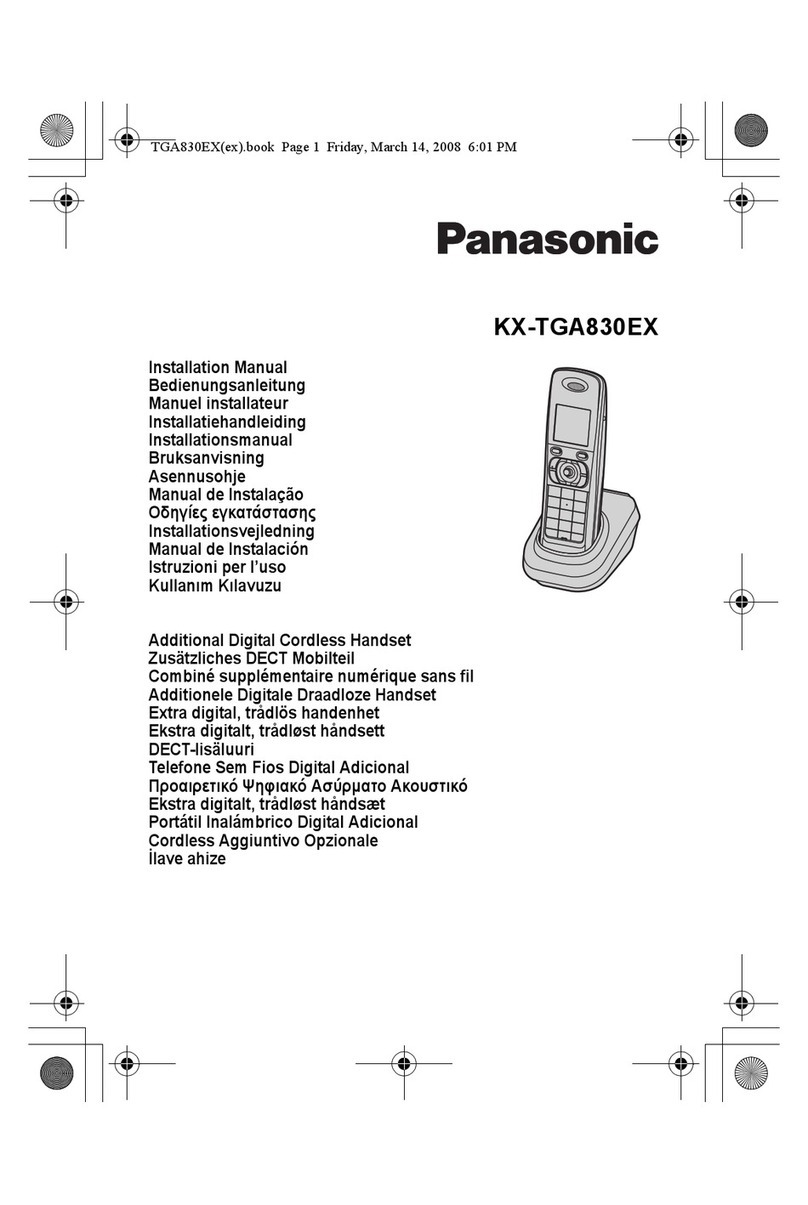 Panasonic KX-TGA830EX installation manual