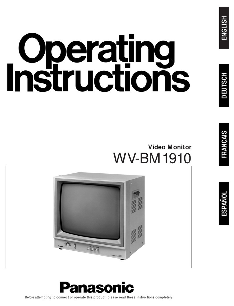 Panasonic WVBM1910 - VIDEO MONITOR User manual