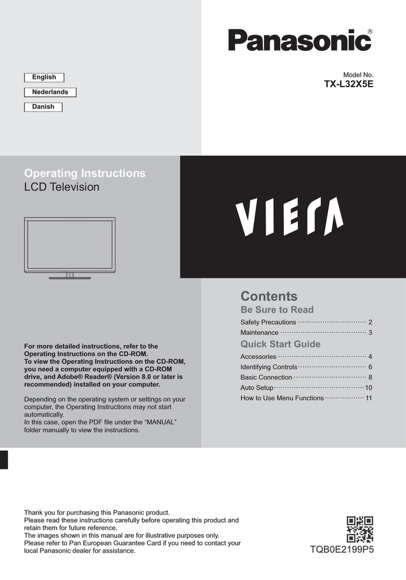 Panasonic Viera TX-L32X5E User manual