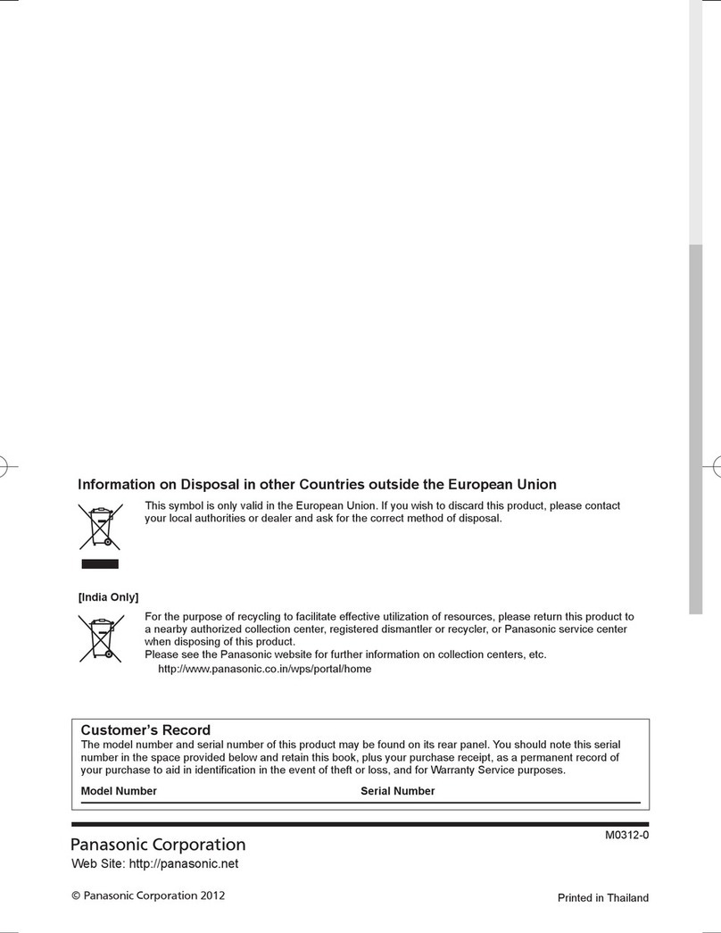 Panasonic ST50T User manual Panasonic ST50T User manual