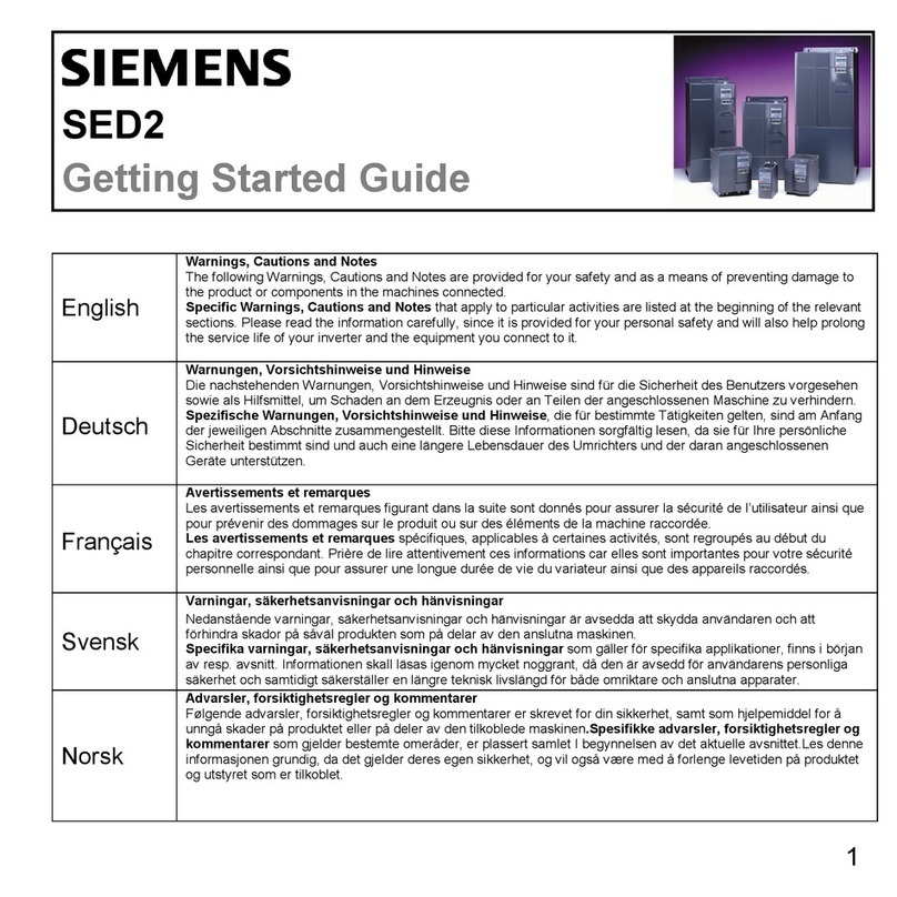 Siemens SED2 Series User manual