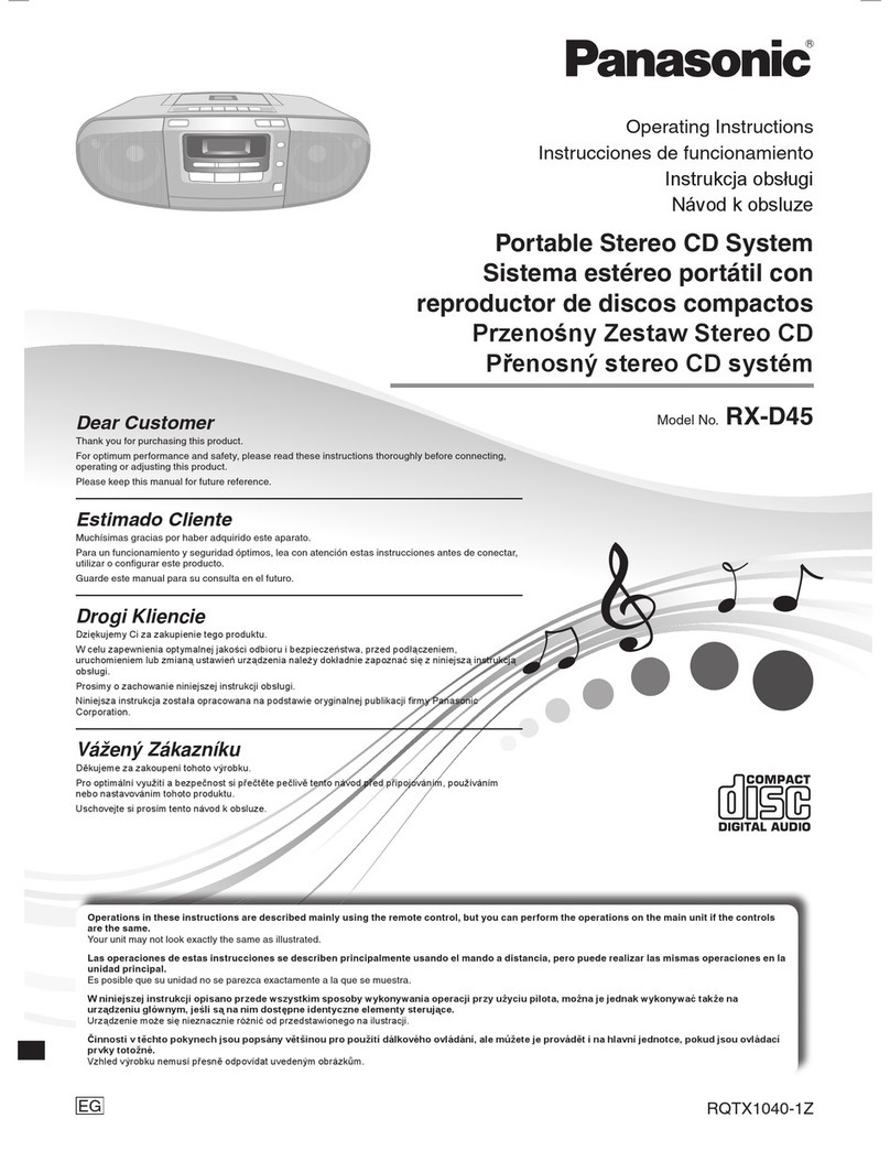 Panasonic RX-D45 User manual