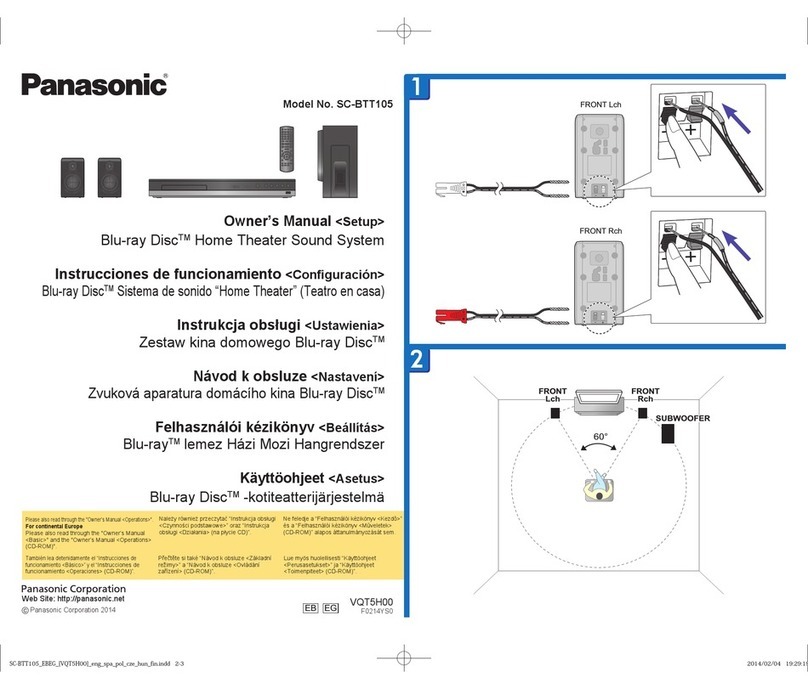 Panasonic SC-BTT105 owner's manual