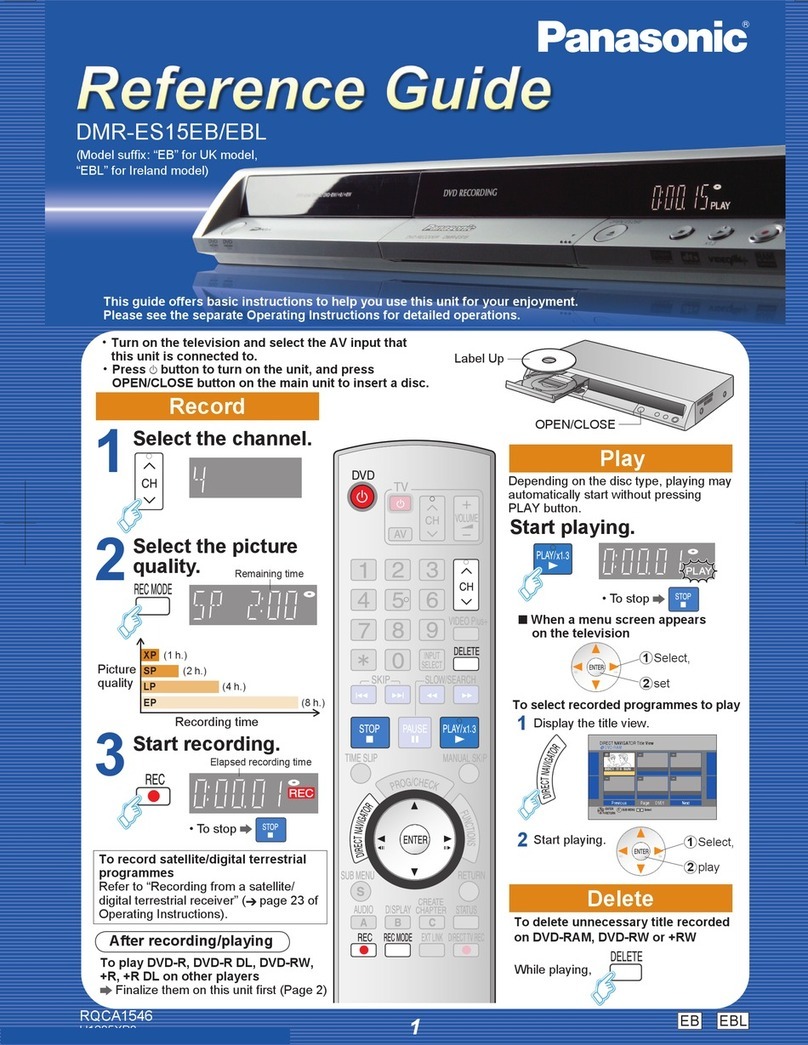 Panasonic Diga DMR-ES15EBL User manual
