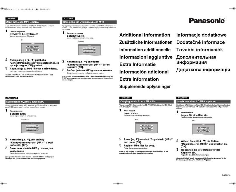Panasonic Diga DMR-EH68 Installation manual