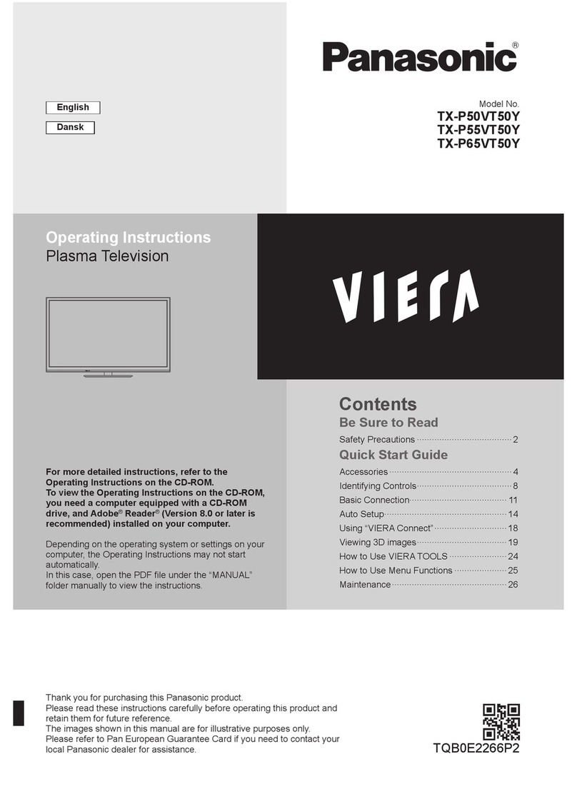 Panasonic TX-P65VT50Y operating instructions