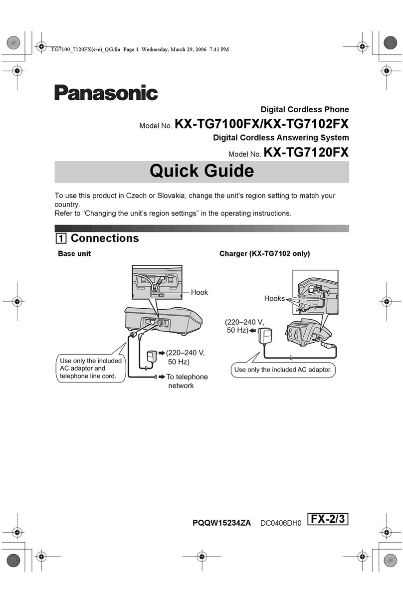 Panasonic KX-TG7120FX User manual Panasonic KX-TG7120FX User manual