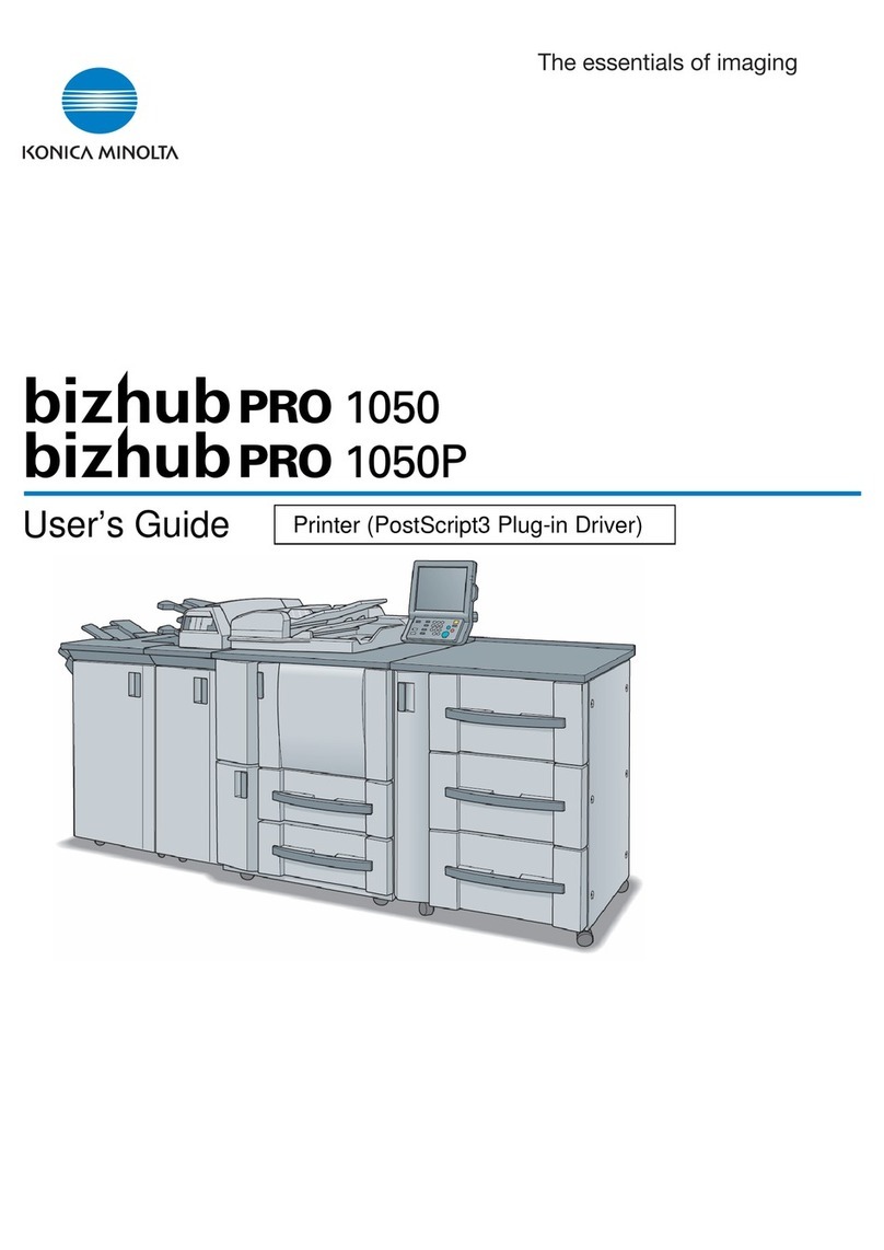 Konica Minolta BIZHUB PRO 1050P User manual