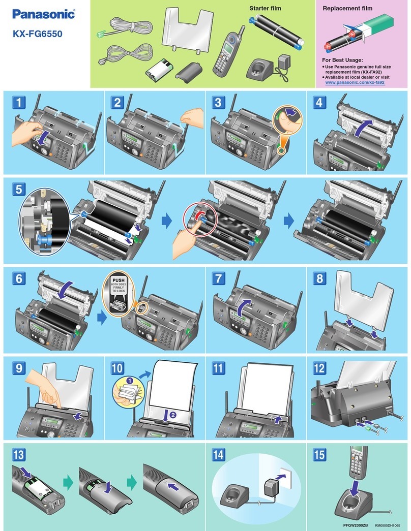 Panasonic KX-FG6550 Quick installation guide