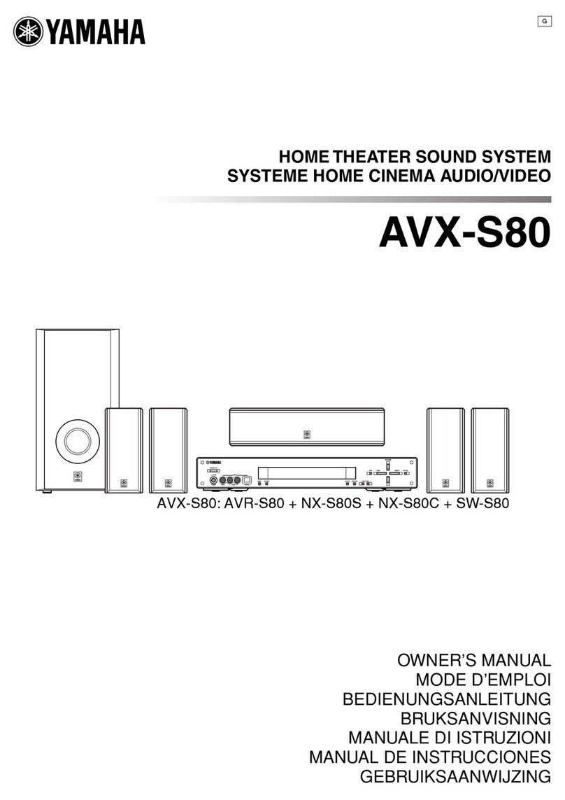 Yamaha AVX-S80 owner's manual