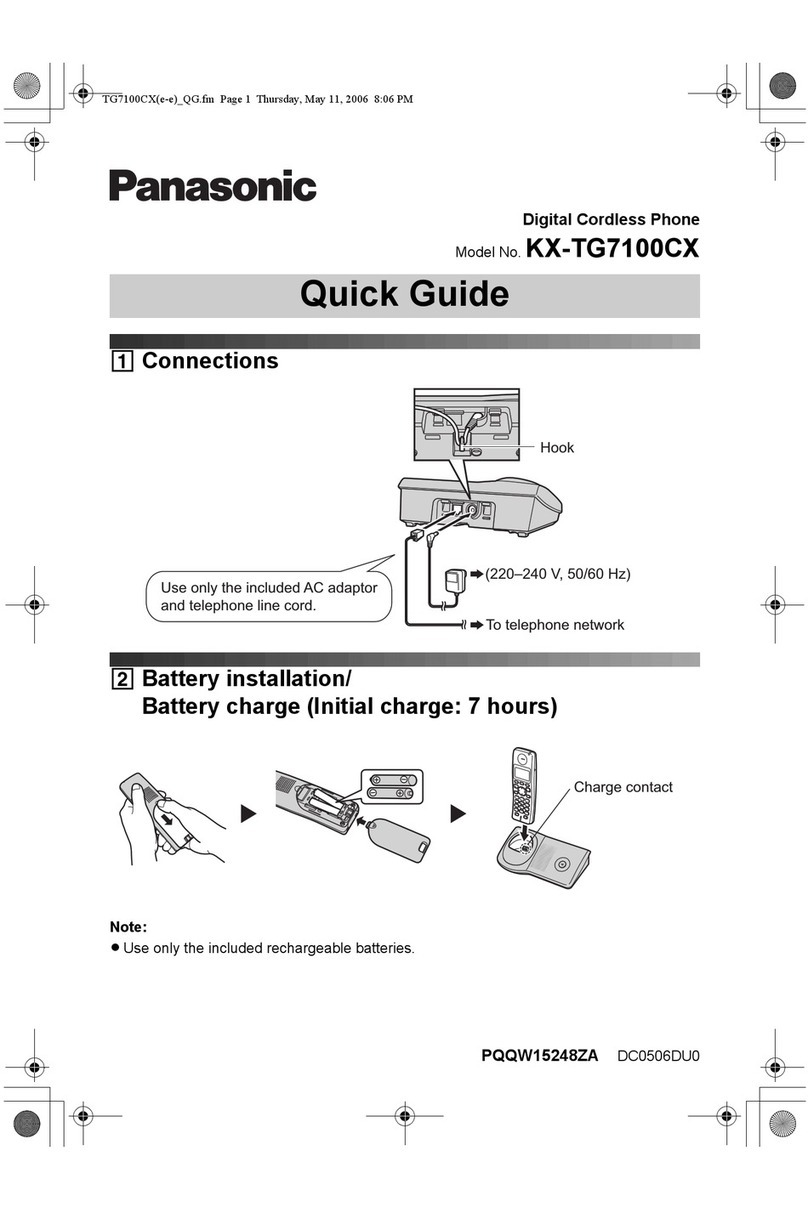 Panasonic KX-TG7100CX quick guide