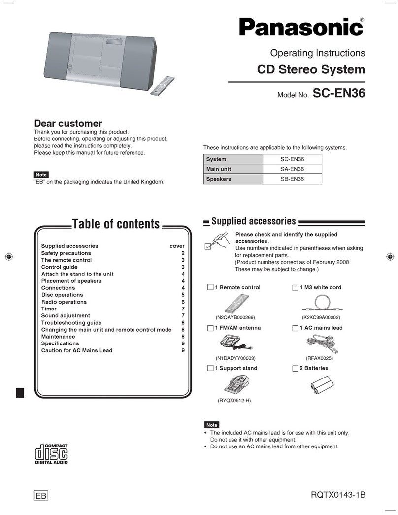 Panasonic SC-EN36 User manual