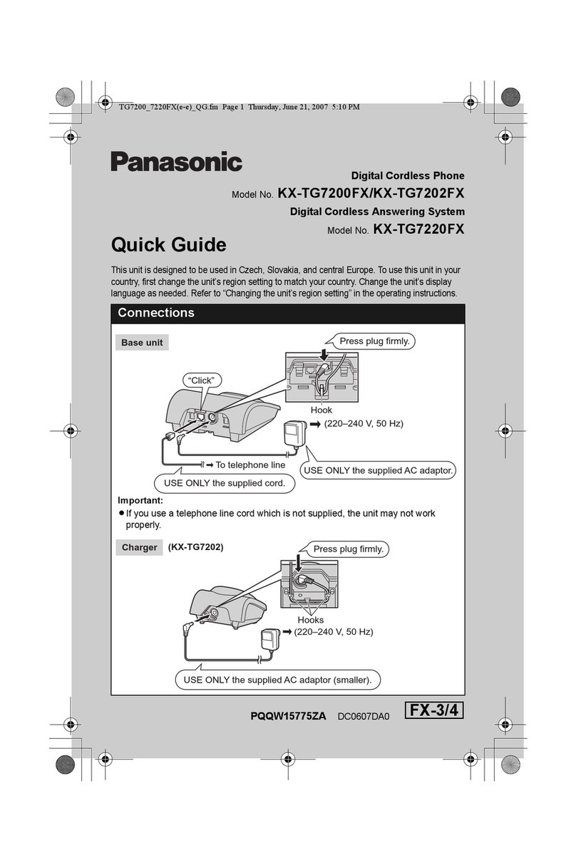 Panasonic KX-TG7220FX quick guide