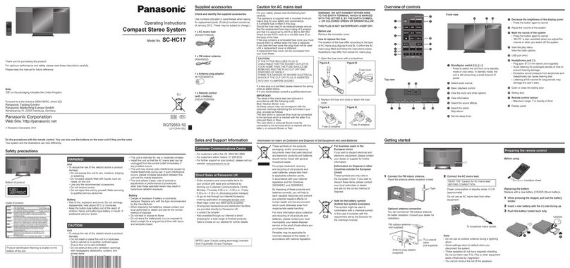 Panasonic SC-HC17 User manual
