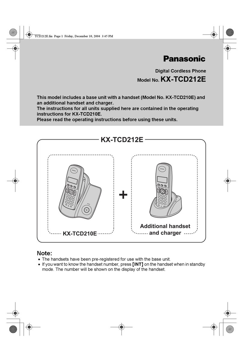 Panasonic KX-TCD212E user manual Panasonic KX-TCD212E user manual