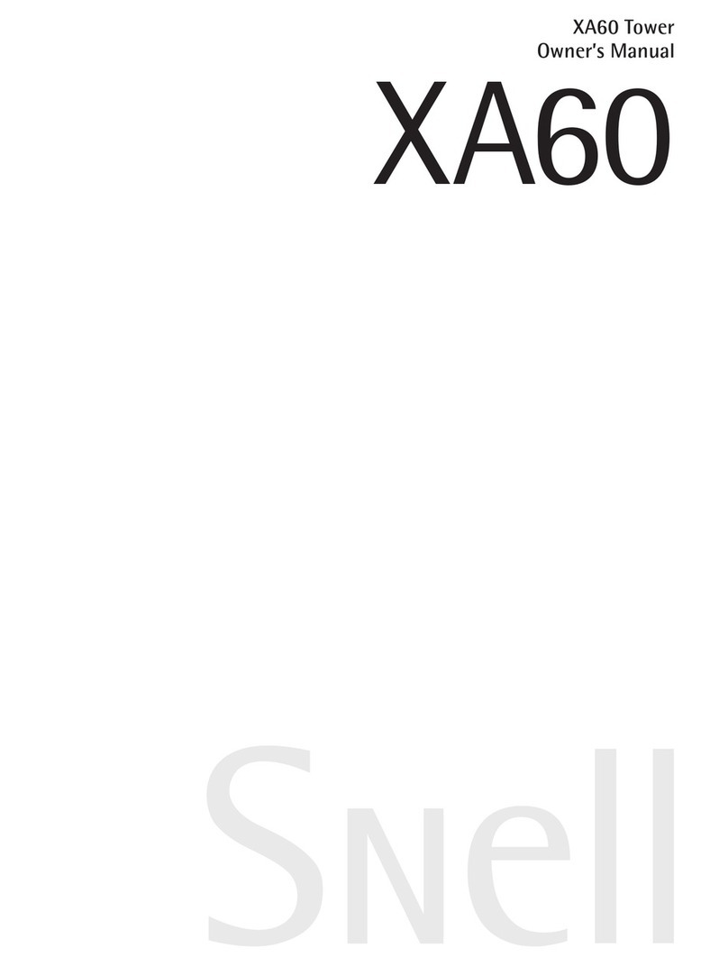 Snell XA60 owner's manual