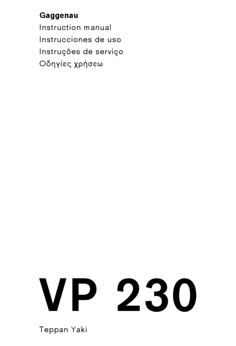 Gaggenau VP 230 Teppan Yaki instruction manual