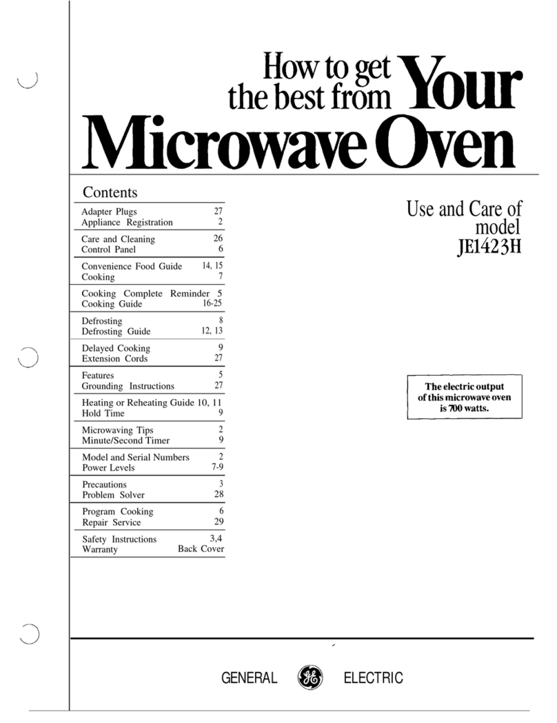 GE JE1423H Specification sheet