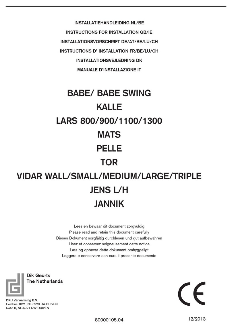 Dru TRIPLE Instructions for installation