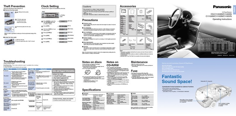 Panasonic CQ-C1120AN User manual