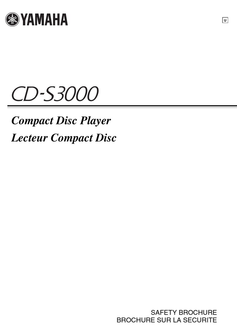 Yamaha CD-S3000 User guide Yamaha CD-S3000 User guide