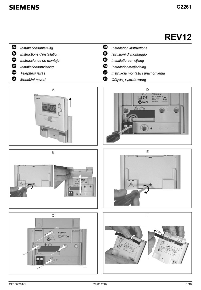 Siemens REV12 installation instructions
