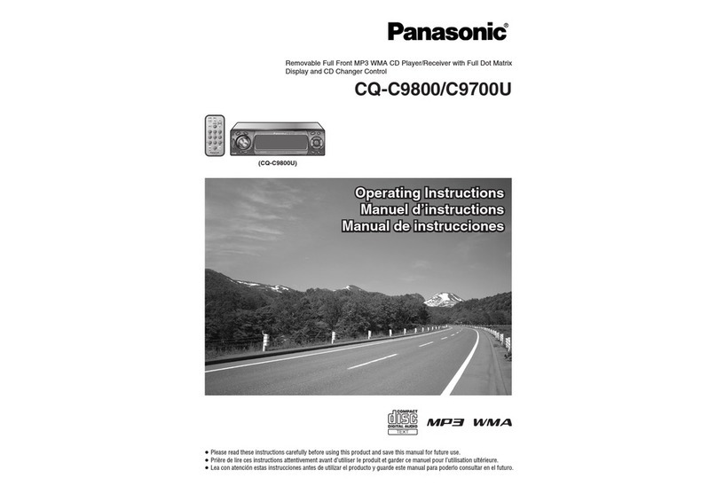 Panasonic CQC9800U - AUTO RADIO/CD DECK operating instructions