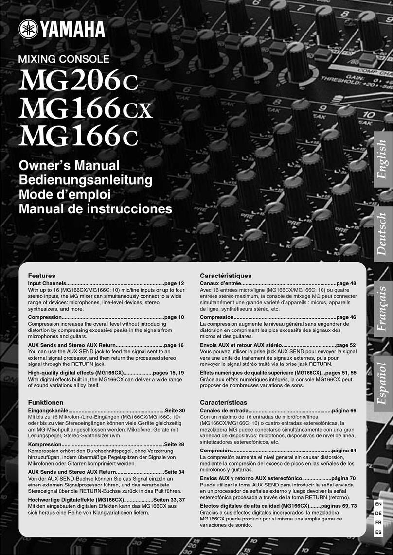 Yamaha MG206C owner's manual