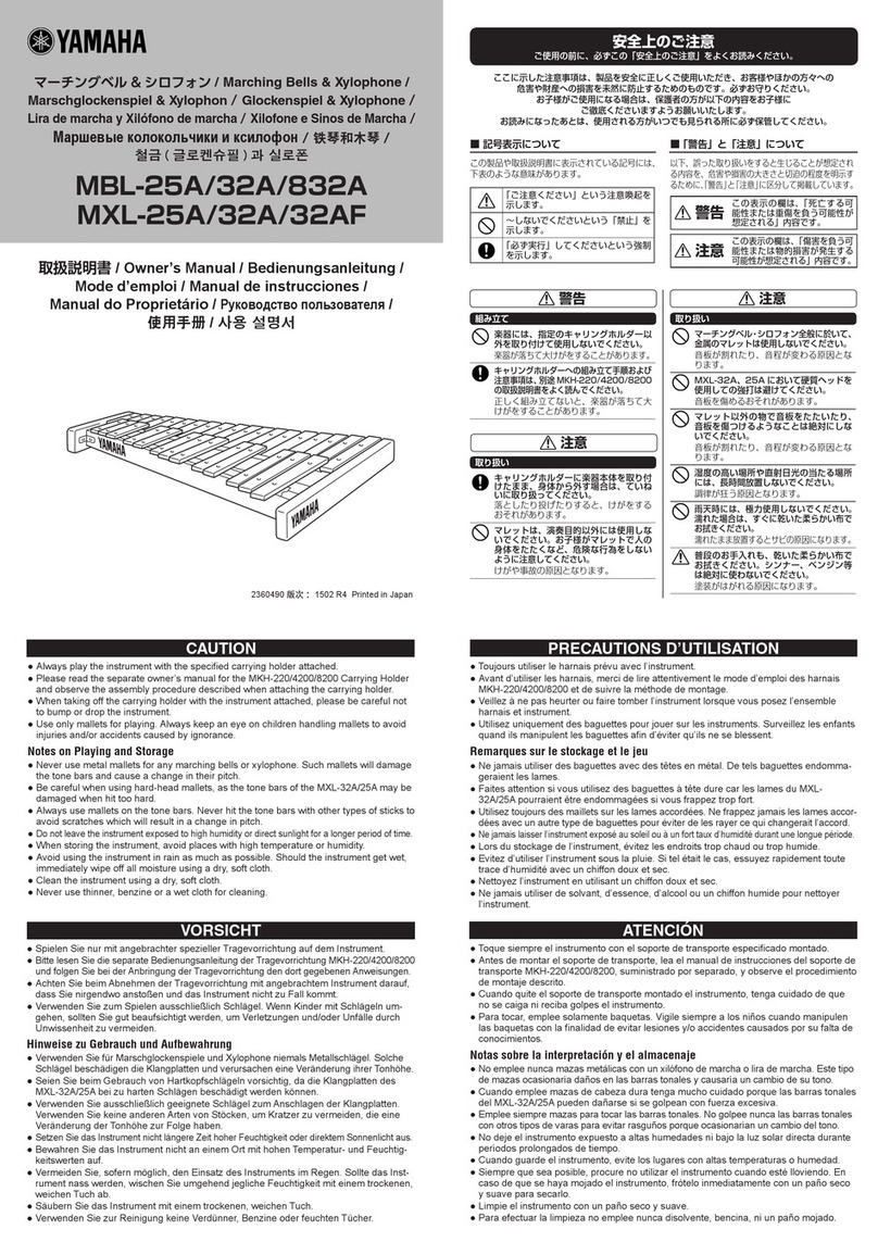 Yamaha MXL-32AF owner's manual