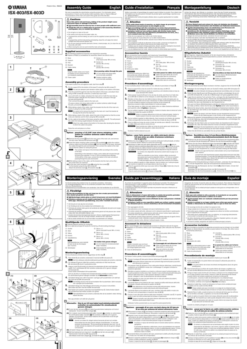 Yamaha Restio ISX-803 User manual Yamaha Restio ISX-803 User manual