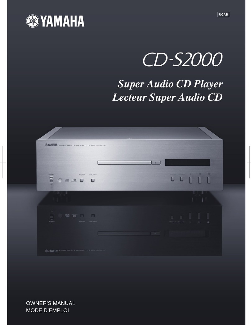 Yamaha CD S2000 - SACD Player User manual Yamaha CD S2000 - SACD Player User manual