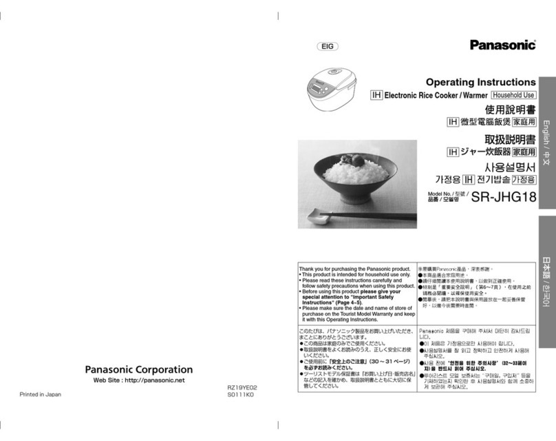 Panasonic SR-JHG18 User manual