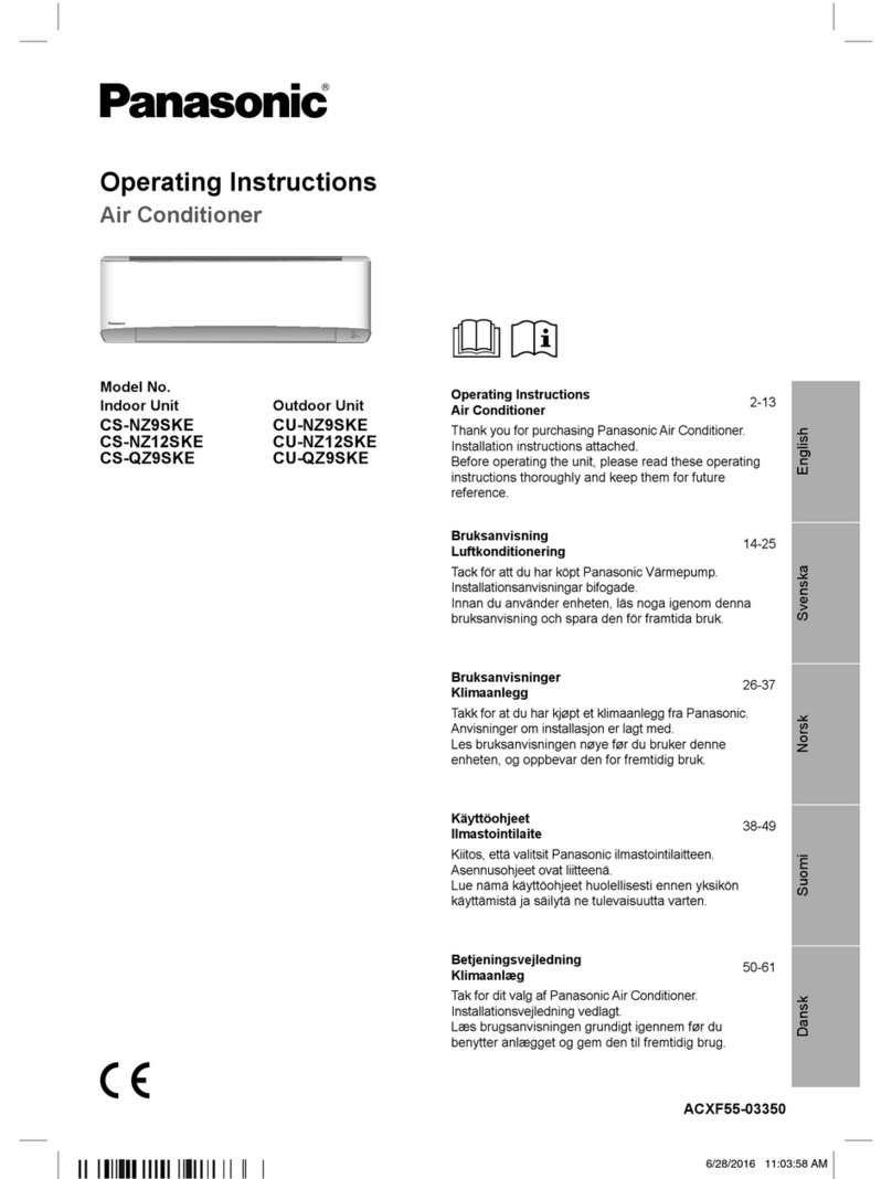 Panasonic CU-QZ9SKE User manual
