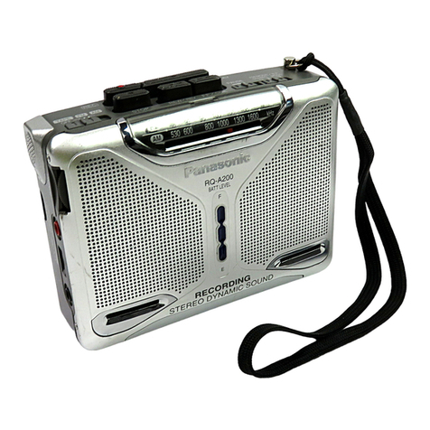 Panasonic RQA200 - PERSONAL STEREO-LOW User manual