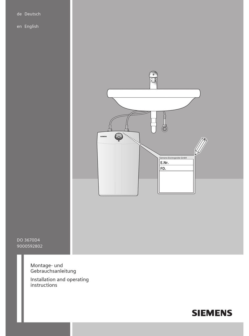 Siemens DO 3670D4 Installation and operating instructions
