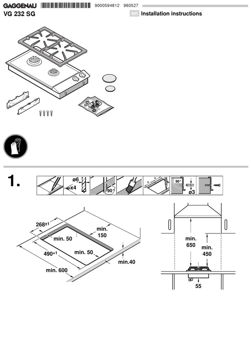 Gaggenau VG 232 SG installation instructions