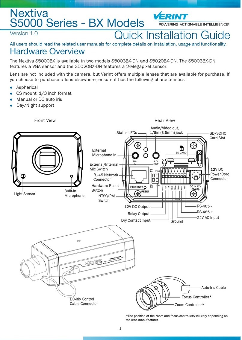 Verint S5020BX-DN Quick installation guide