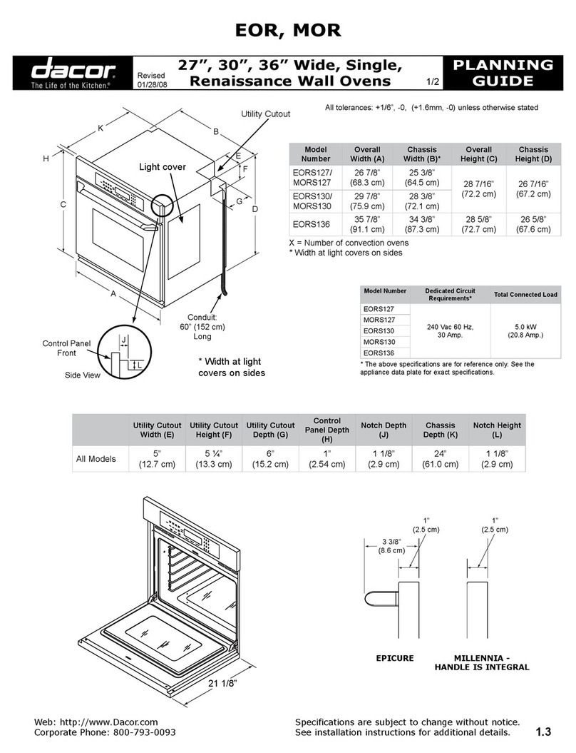 Dacor EORS127 Technical manual