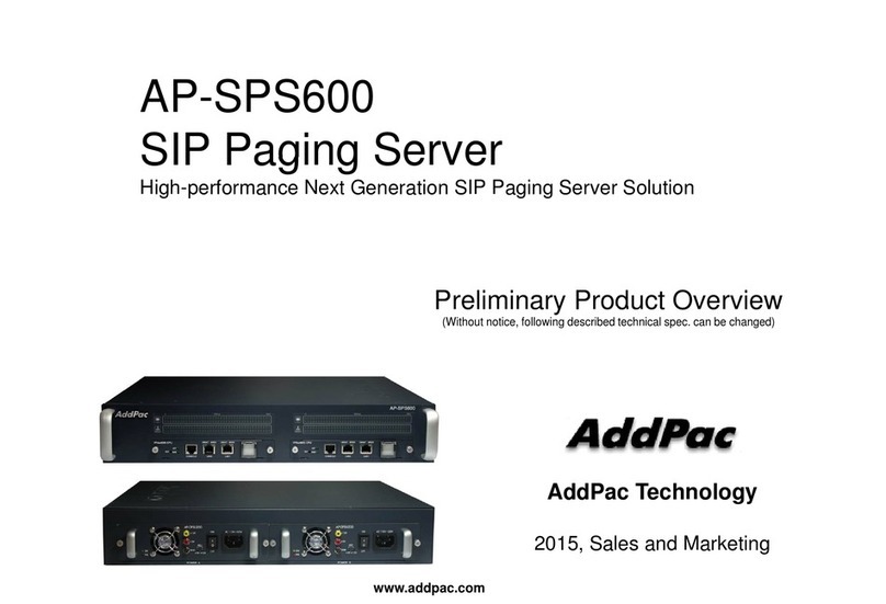 AddPac AP-SPS600 manual