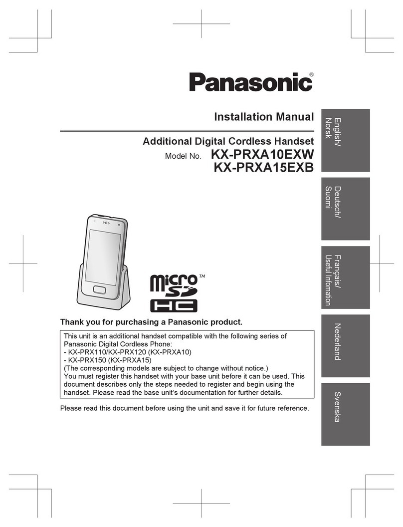Panasonic KX-PRXA15EXB installation manual