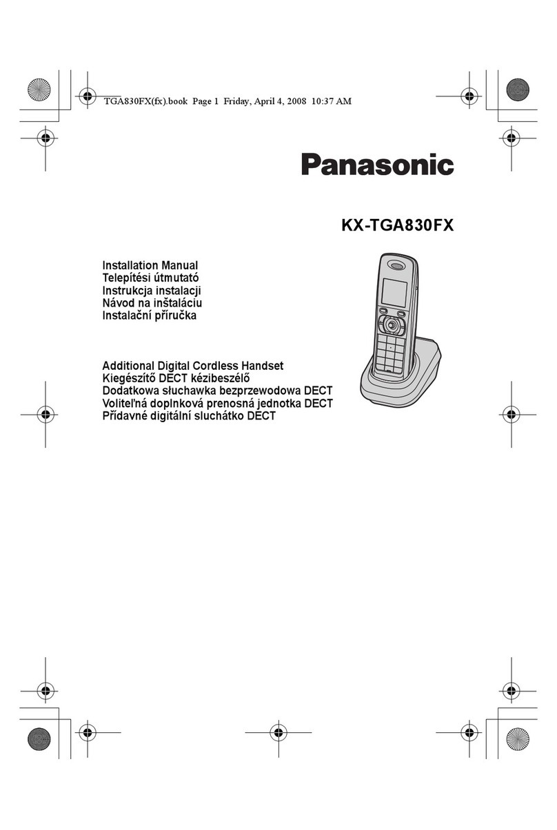 Panasonic KX-TGA830FX installation manual